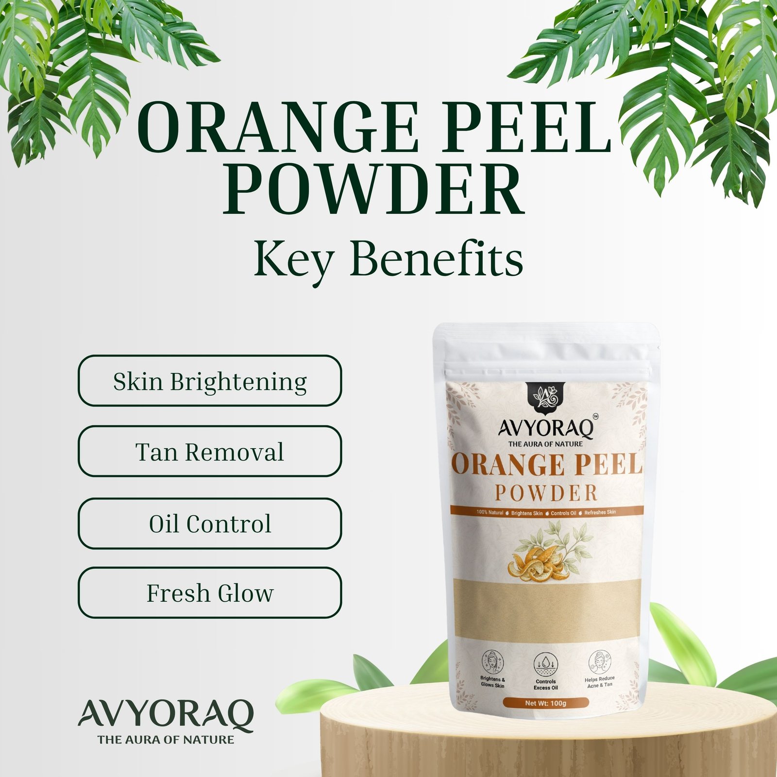 Avyoraq Orange Peel Powder for Glowing Skin Care – 100g - Image 2