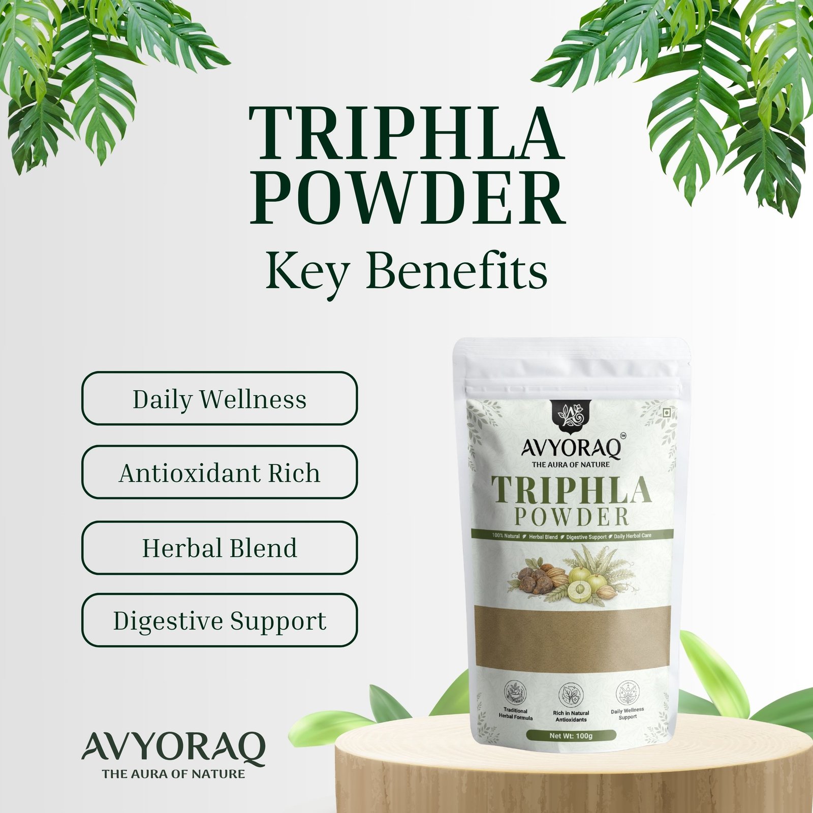 Avyoraq Triphala Powder for Daily Wellness & Self-Care – 100g - Image 2