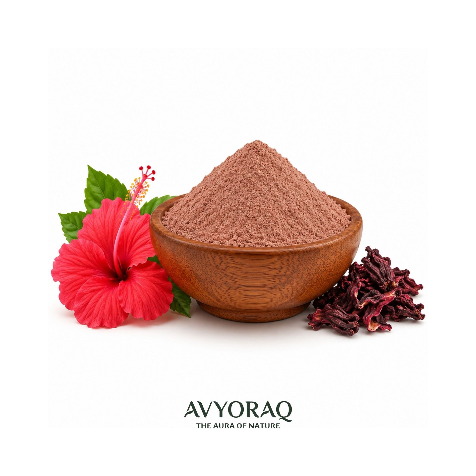 Avyoraq Hibiscus Powder for Hair Nourishment & Shine – 100g - Image 3