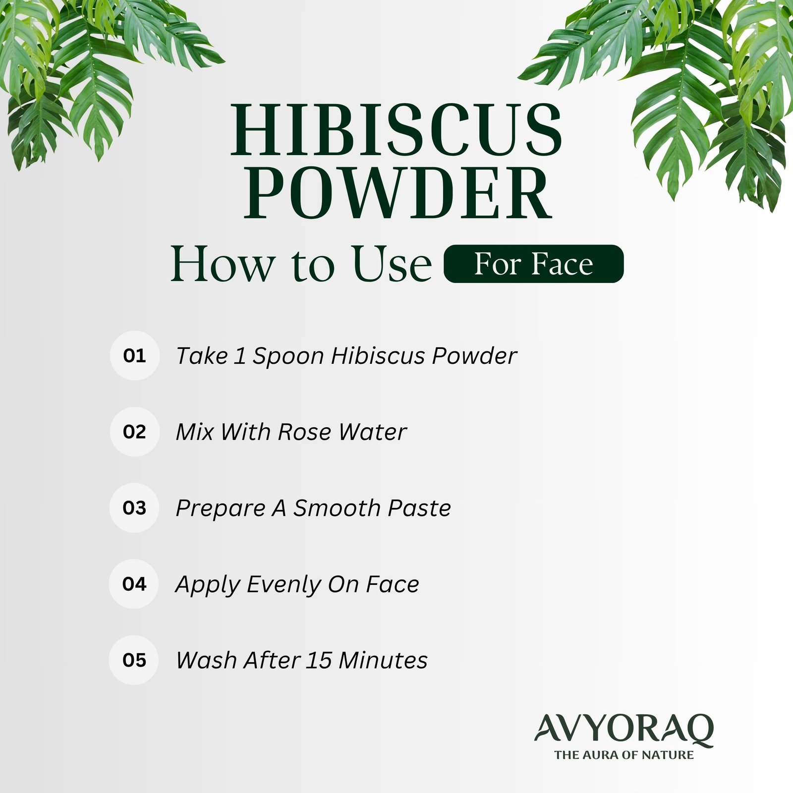Avyoraq Hibiscus Powder for Hair Nourishment & Shine – 100g - Image 4