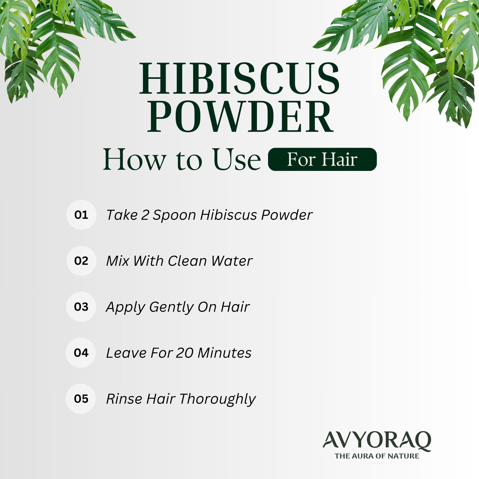 Avyoraq Hibiscus Powder for Hair Nourishment & Shine – 100g - Image 5