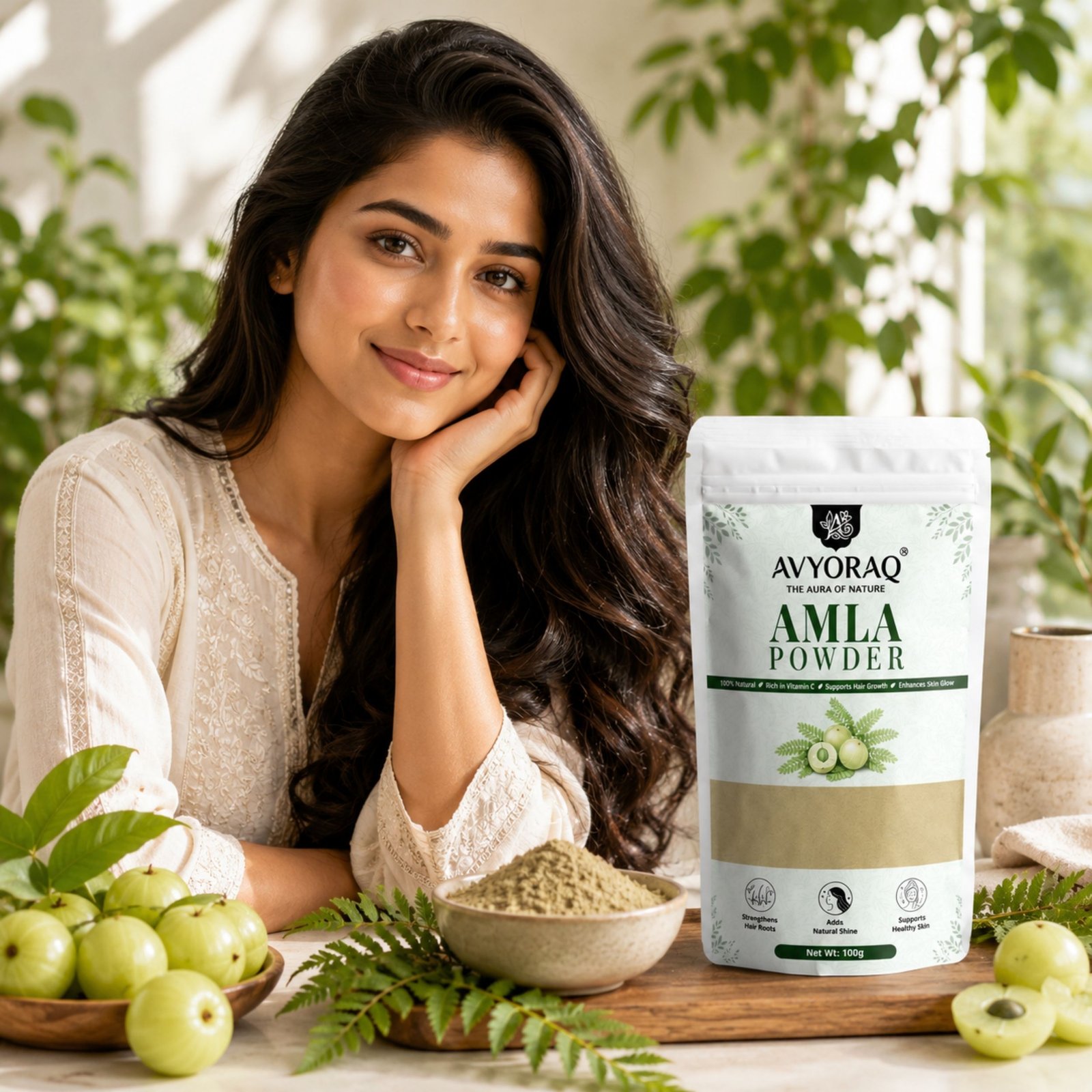 Avyoraq Amla Powder for Healthy Hair & Scalp Care – 100g - Image 6