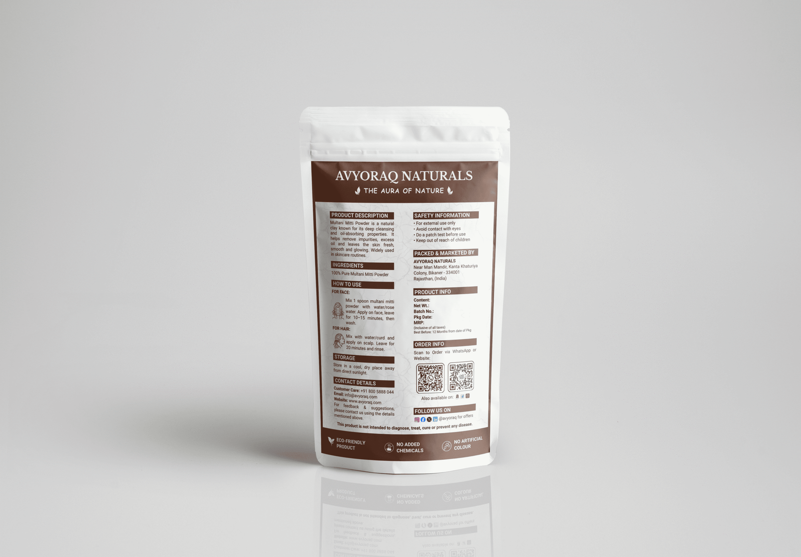 Avyoraq Multani Mitti Powder for Oil Control & Face Care – 100g - Image 8