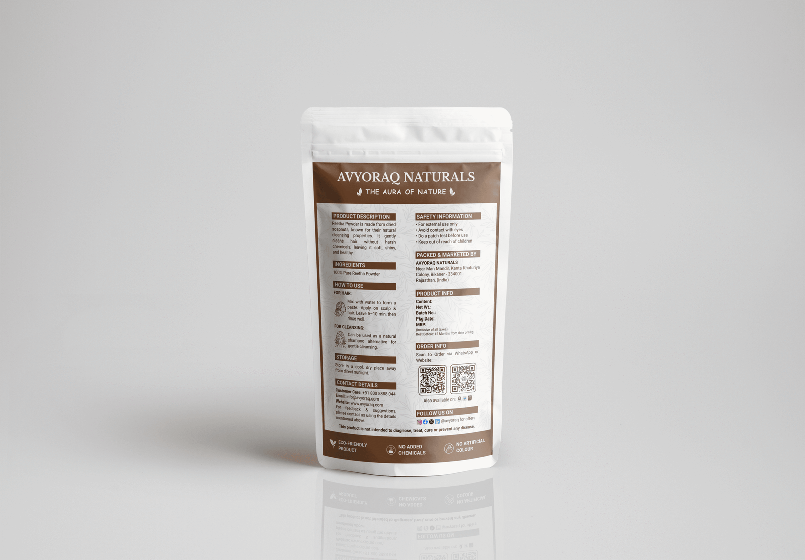 Avyoraq Reetha Powder for Natural Hair Cleansing – 100g - Image 8