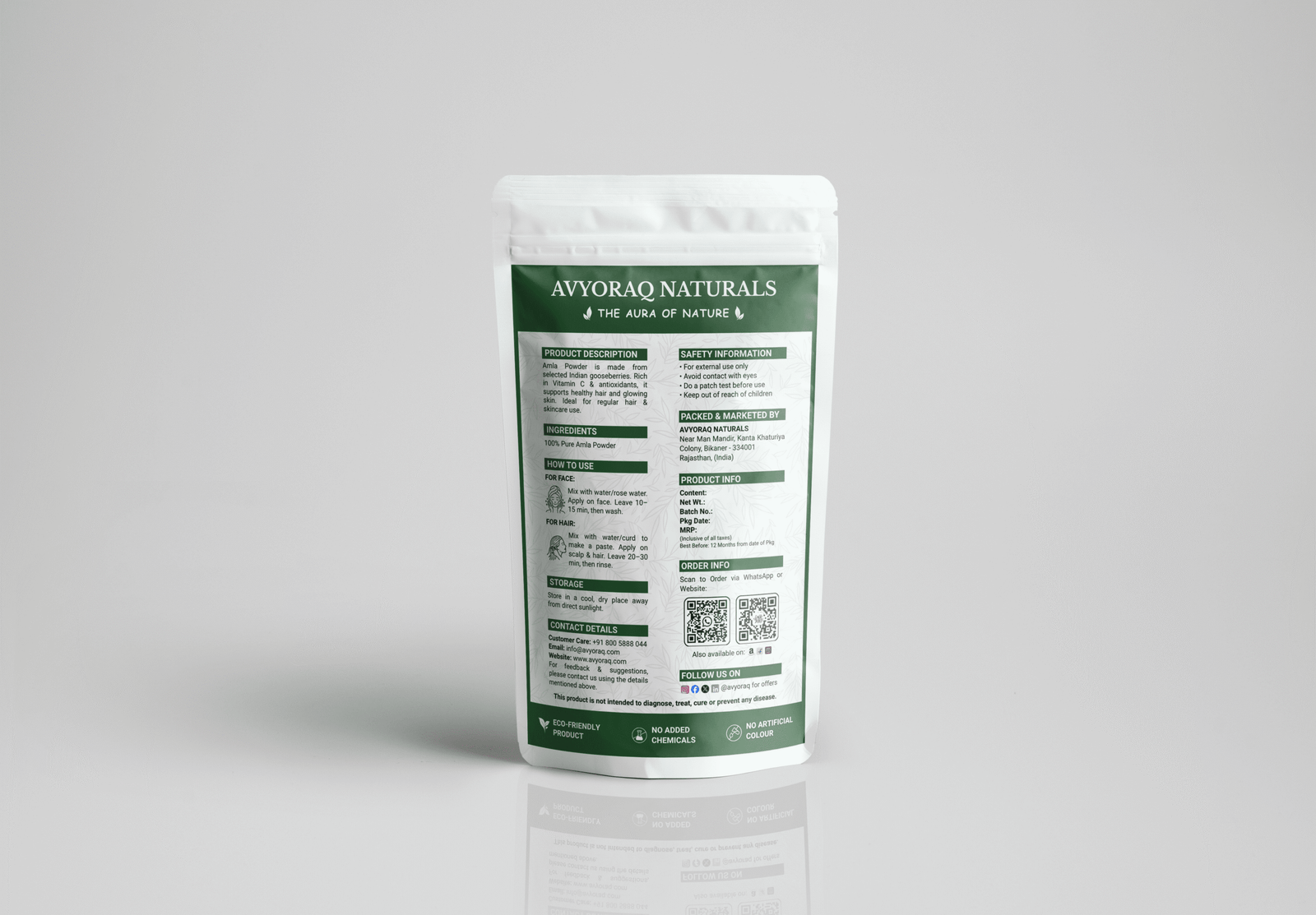 Avyoraq Amla Powder for Healthy Hair & Scalp Care – 100g - Image 9